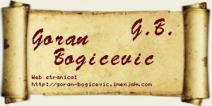 Goran Bogičević vizit kartica